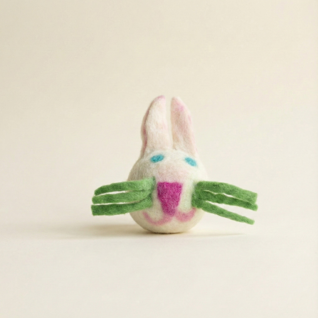Bunny Wool Felt Cat Toy