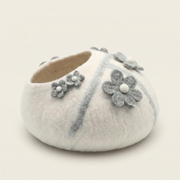 Petal Wool Felt Cat Cave