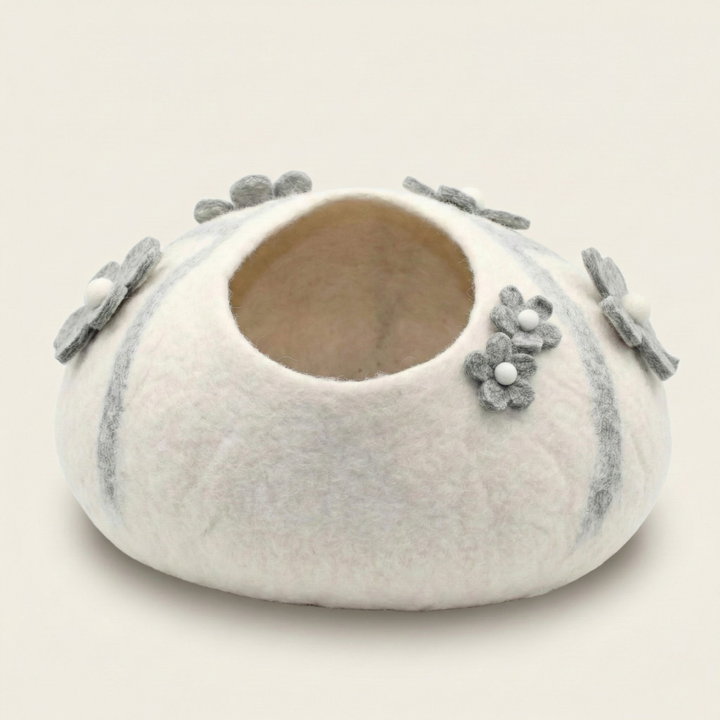 Petal Wool Felt Cat Cave
