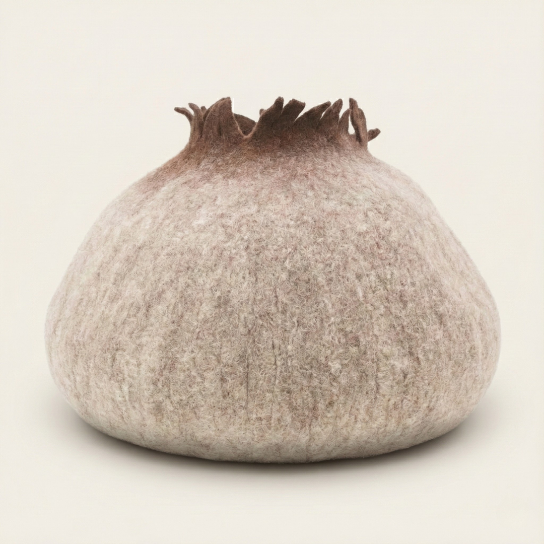 Jungle Tree Mushroom Wool Felt Cat Cave