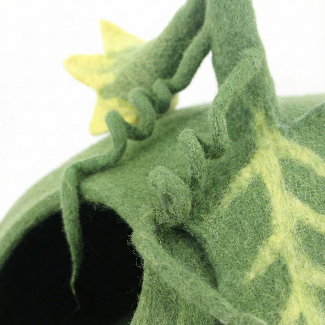 Pumpkin Shaped Wool Felt Cat Cave