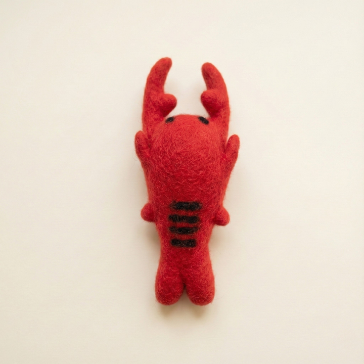 Red Lobster Wool Felt Cat Toy