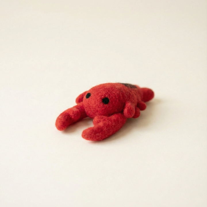 Red Lobster Wool Felt Cat Toy