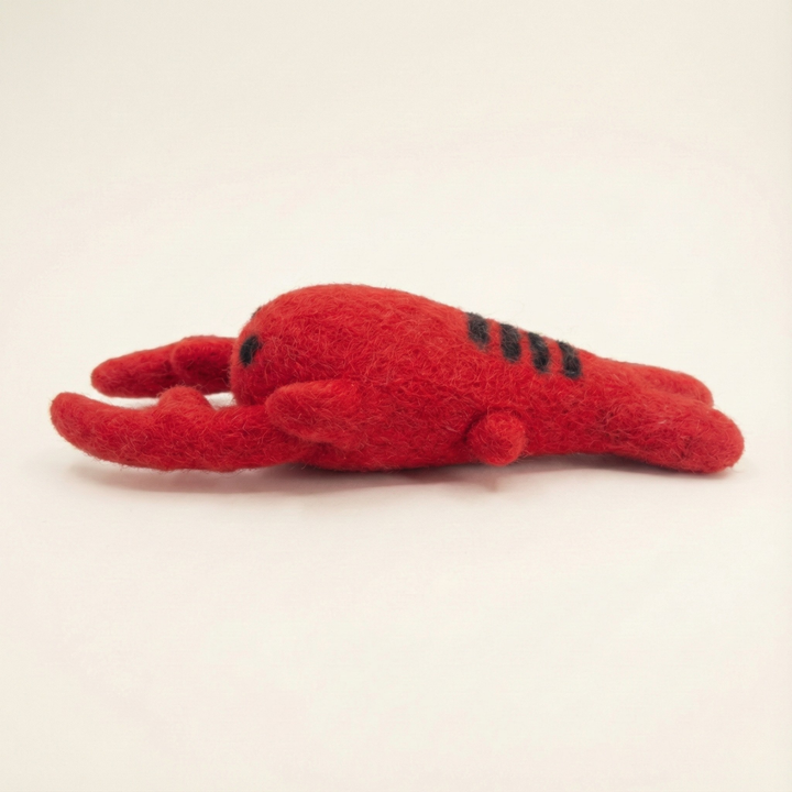 Red Lobster Wool Felt Cat Toy