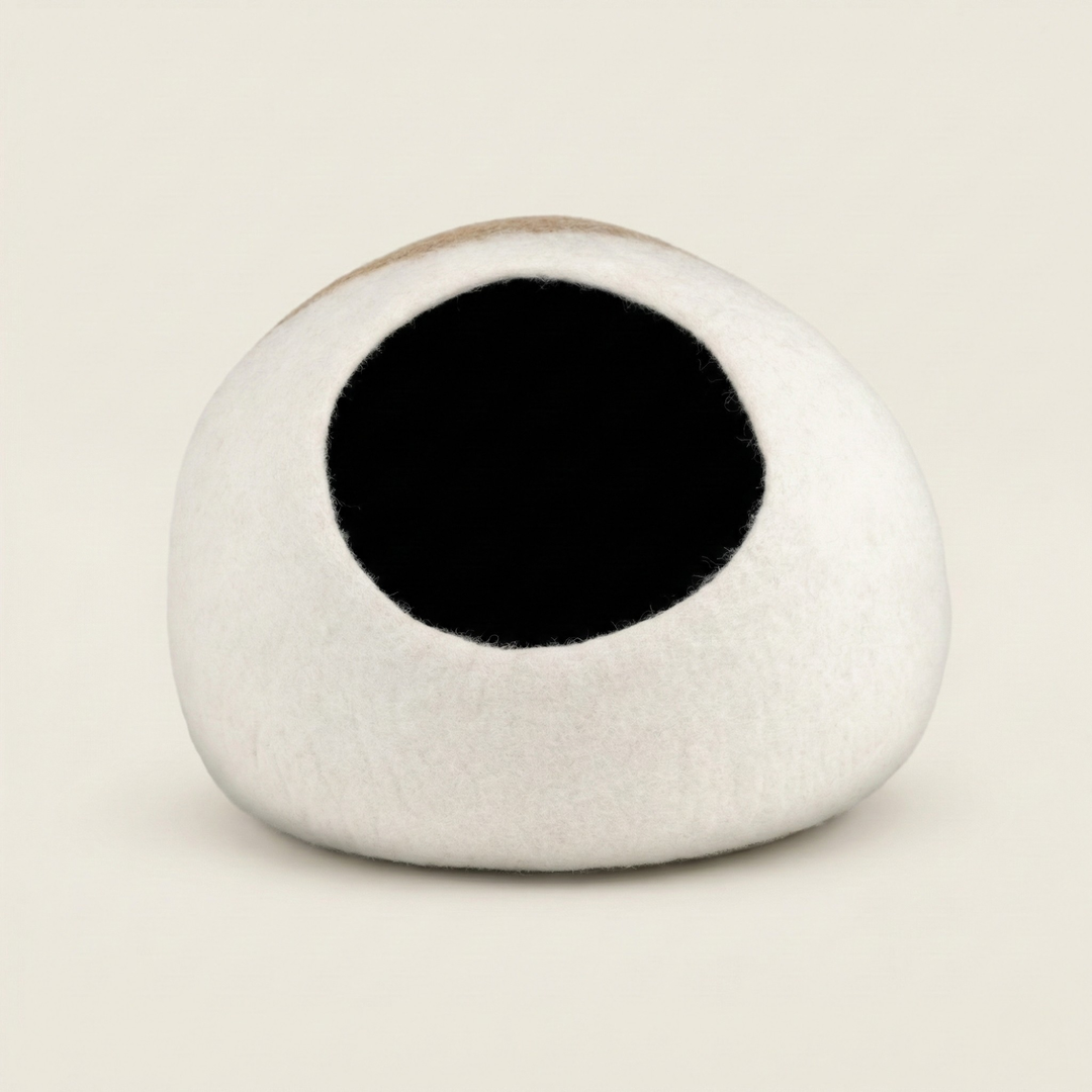 Three Stripes Wool Felt Cat Cave