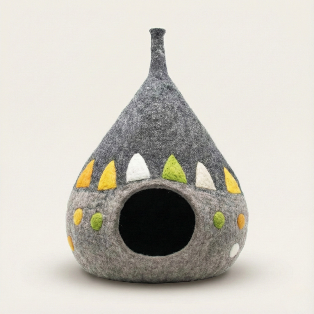 Teepee Style Wool Felt Cat Cave