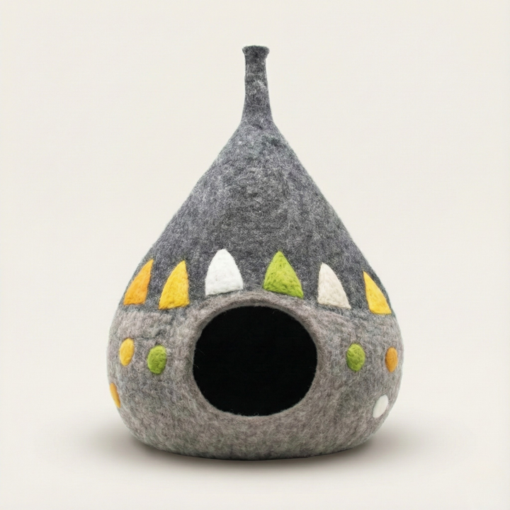 Teepee Style Wool Felt Cat Cave