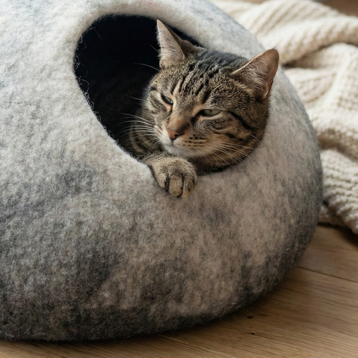 Two-Tone Gradient Wool Felt Cat Cave