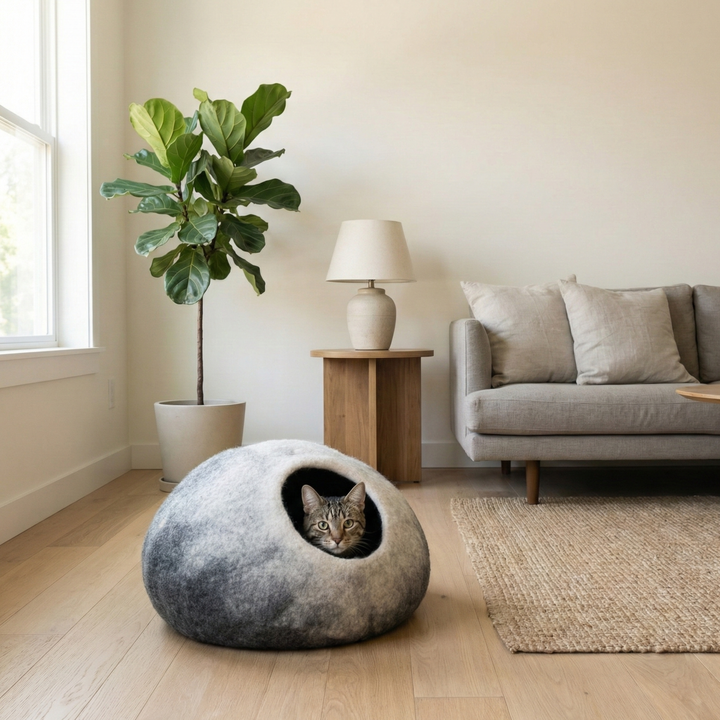 Two-Tone Gradient Wool Felt Cat Cave