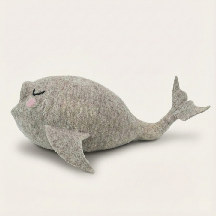 Whale Shaped Wool Felt Cat Cave